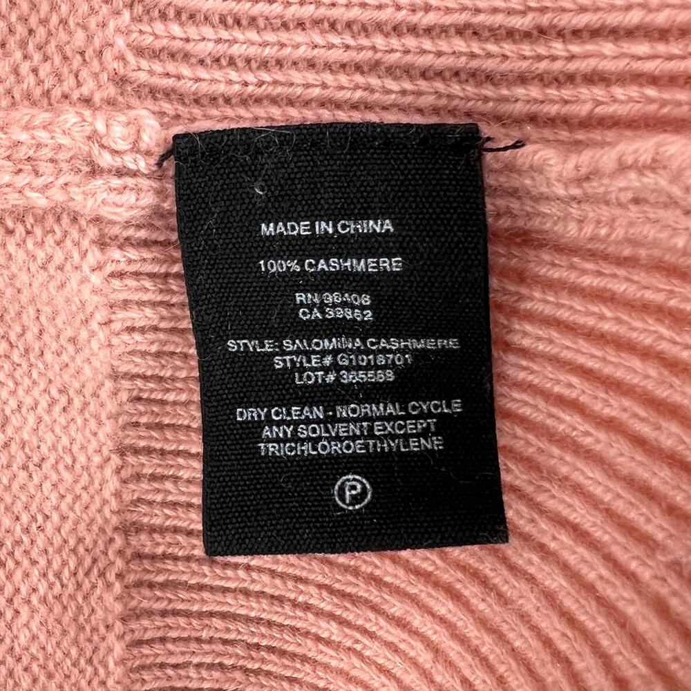 THEORY Salomina Tie Back Cashmere Sweater Women Small Pink Crew Neck Long Sleeve - Picture 11 of 15